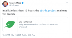 Chia Network将于3月19日22时上线主网