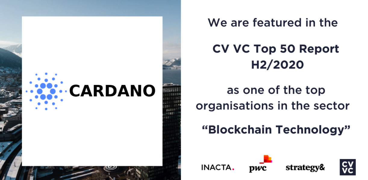 卡尔达诺再次被瑞士的Crypto Valley VC评为50大区块链项目之一