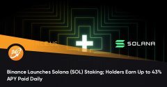 币安提倡Solana（SOL）抵押; 持有者天天可得到高达43％