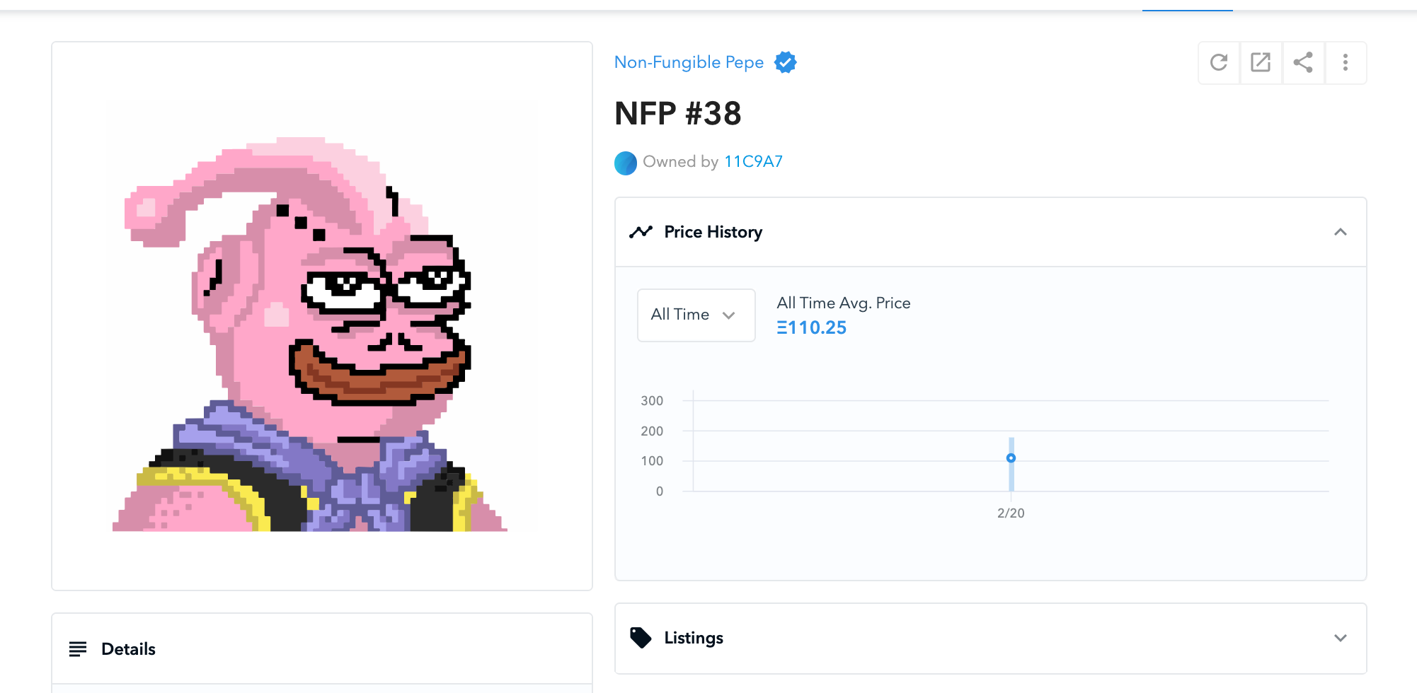 NFT收藏品项目Non-Fungible Pepe开始拍卖，仅4天时间买卖额高达991.85ETH