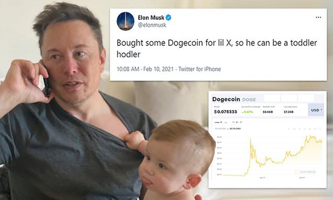 马斯克（Elon Musk）表白白为什么他为儿子购买了狗狗币（Dogecoin）。