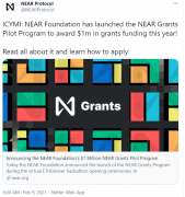 NEAR基金会公布启动100万美元的Grant扶助打算
