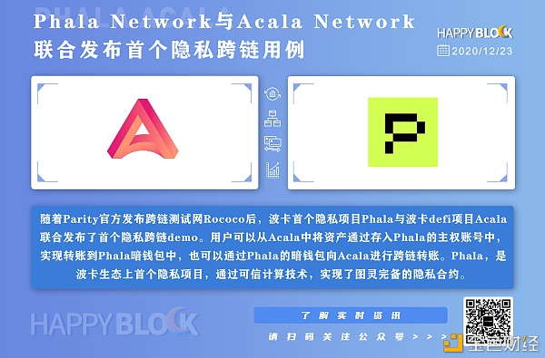 PhalaNetwork与AcalaNetwork连络公布首个隐私跨链用例