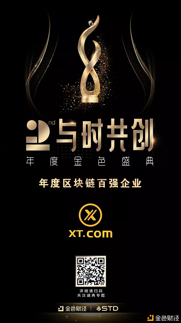 XT.COM荣获2020年金色财经“与时共创”年度区块链百强企业大奖