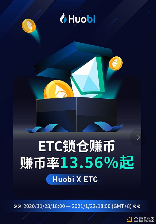 ETC上线火币理财收益高达13.56%