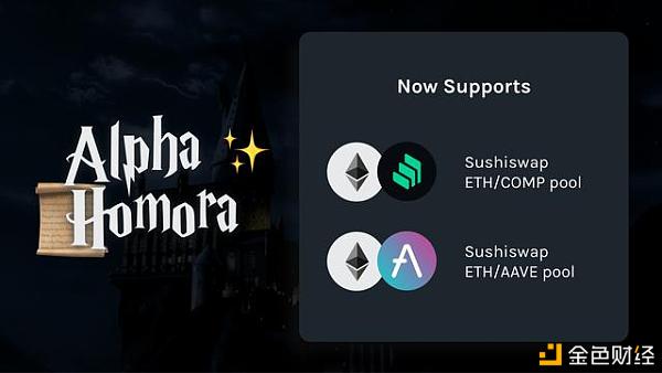 AlphaHomora新增SushiSwap的ETH/COMP和ETH/AAVE带杠杆勾当性资金池
