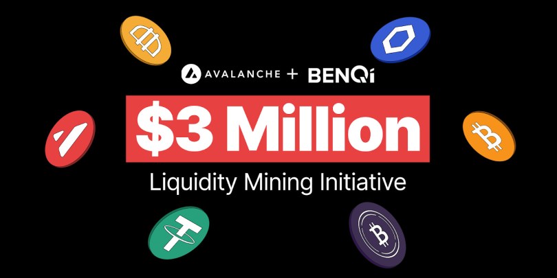 BENQI 和 Avalanche 启动 300 万美元的勾当性挖矿规划以加速 DeFi 增长