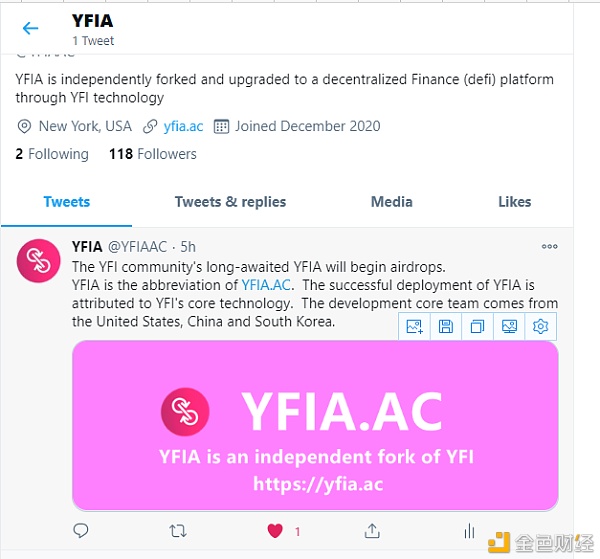 YFI铸币增发提案后,YFI真正的分叉币YFIA＂大阿姨＂来了